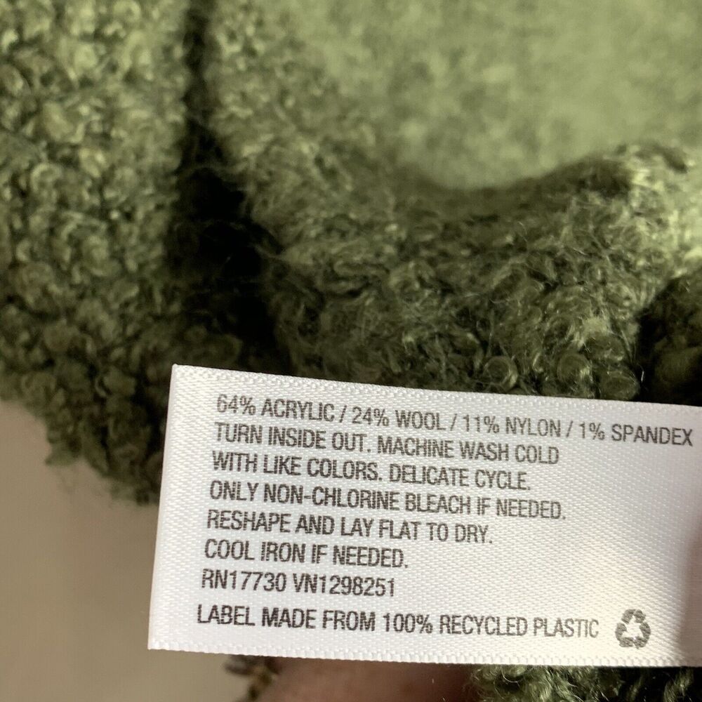 A New Day Womens Hooded Sweater Size XS Wool Blend Heather Olive Green - Picture 9 of 9